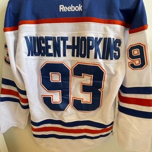 Edmonton Oilers #93 Ryan Nugent-Hopkins Reebok Hockey Jersey - Size Youth L/XL